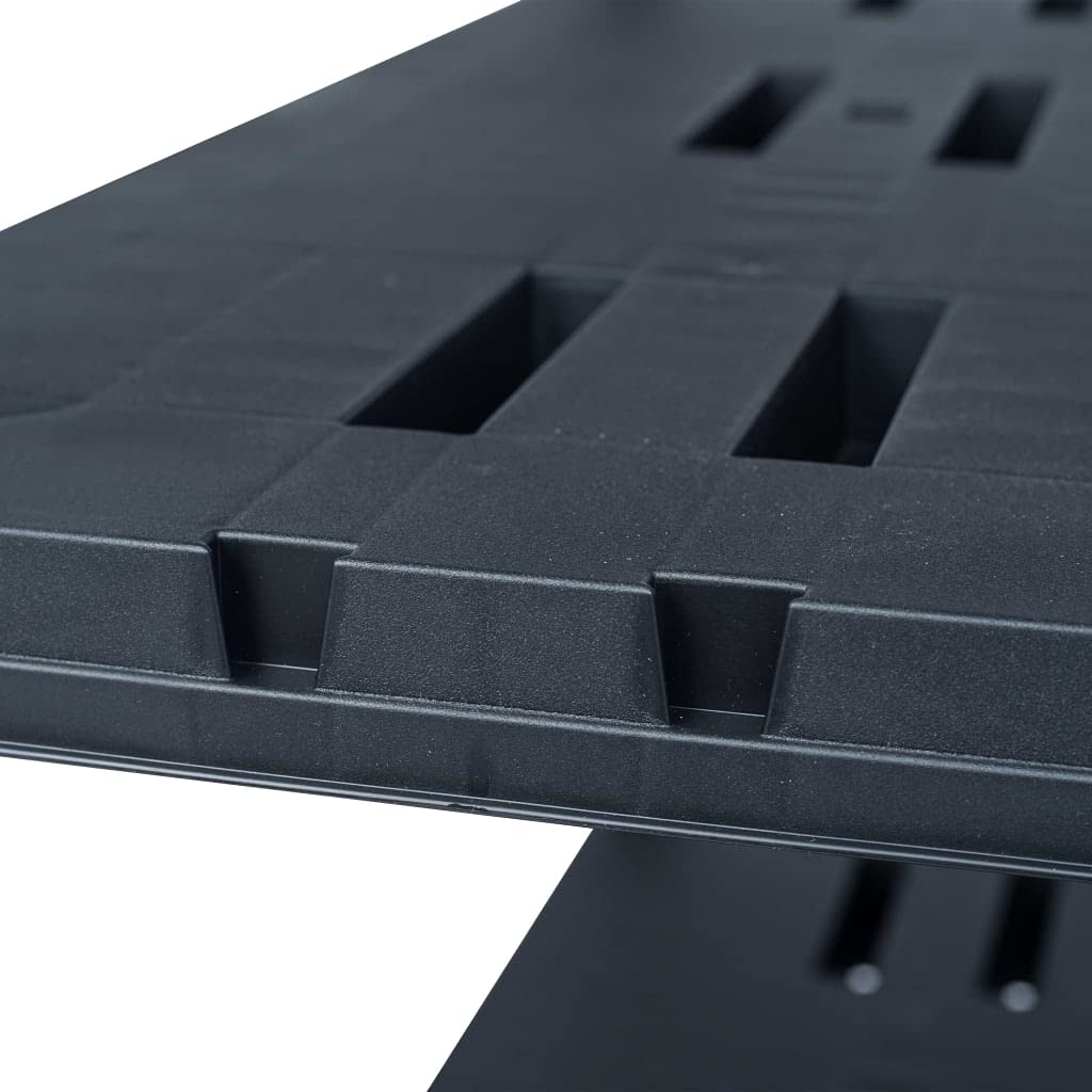 CHARMMA Heavy Duty 2-Pack Plastic Storage Shelf Racks - 485 lb Capacity, 35.4