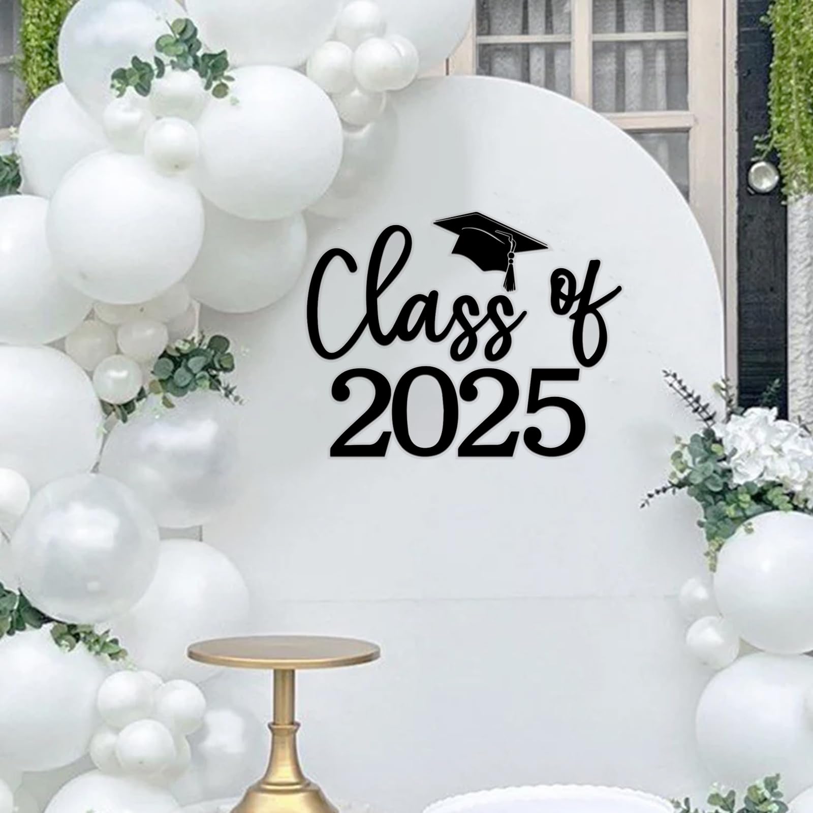 Class of 2025 Graduation Decal - Vinyl Balloon Arch Sign for Grad Party Decorations | Congrats Grad Party Supplies | Perfect for Class of 2025 Events, School Celebrations & Photo Backdrops