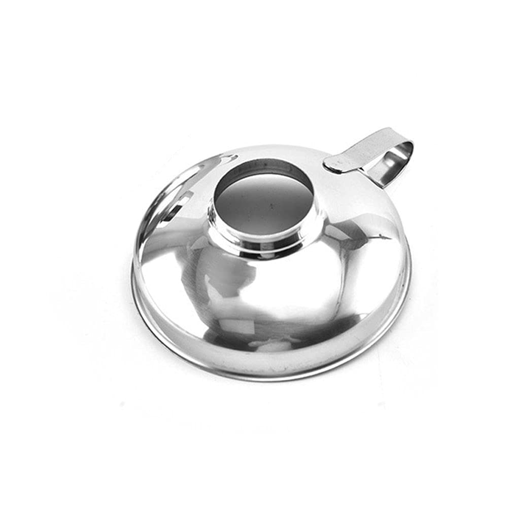 Stainless Steel Canning Funnel for Wide & Regular Jars - Small Kitchen Funnel for Liquids, Spices, Powder, Beans, Jam, Nuts - Mason Jar Accessory with Handle | Perfect for Home Canning, Preserving, Cooking & Baking