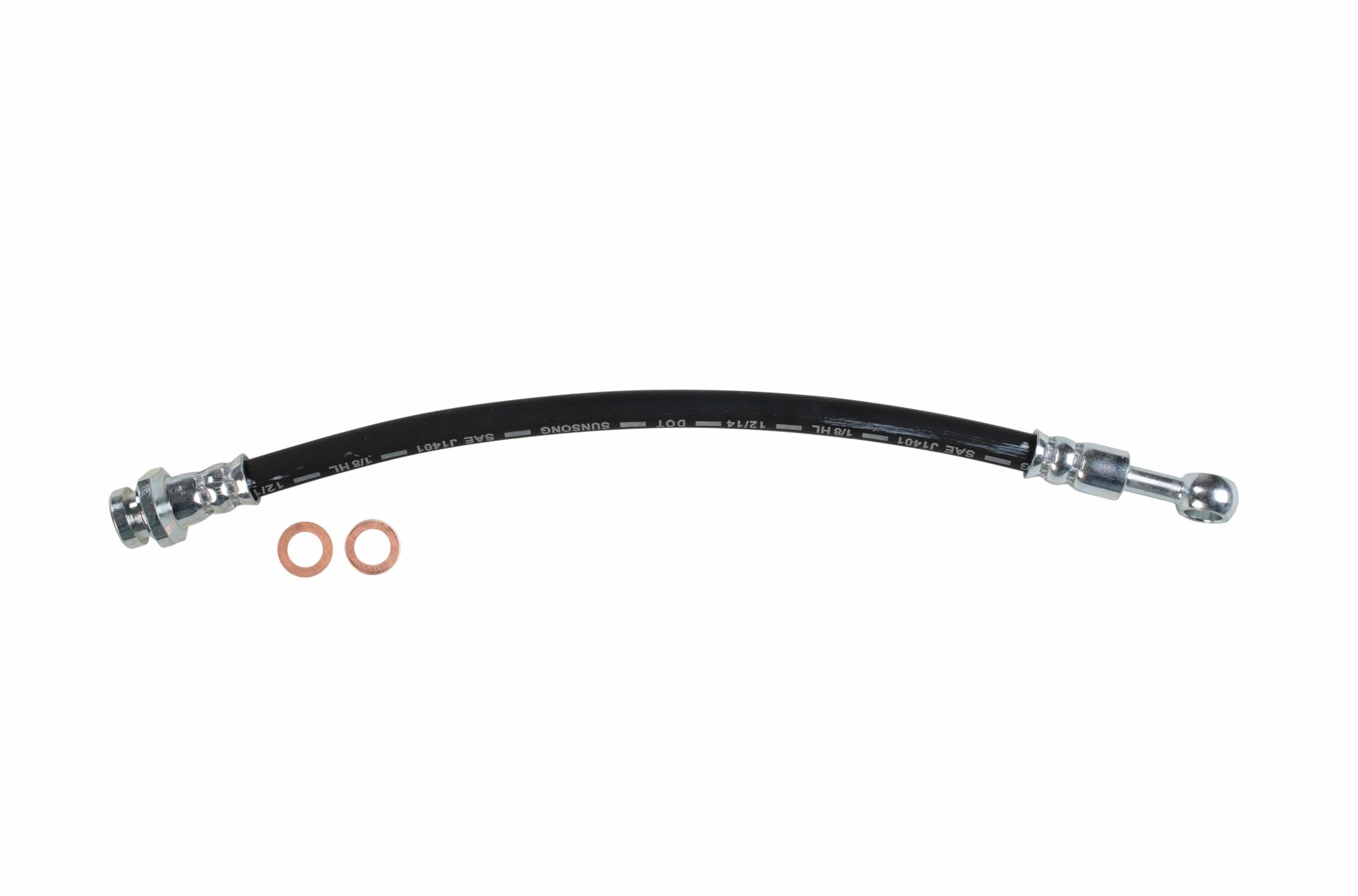 Sunsong 2203295 Brake Hydraulic Hose - High Performance Replacement for Trucks & SUVs - Durable DOT Approved Brake Line for Safe Stopping Power - Ideal for Off-Roading, Towing & Heavy-Duty Use