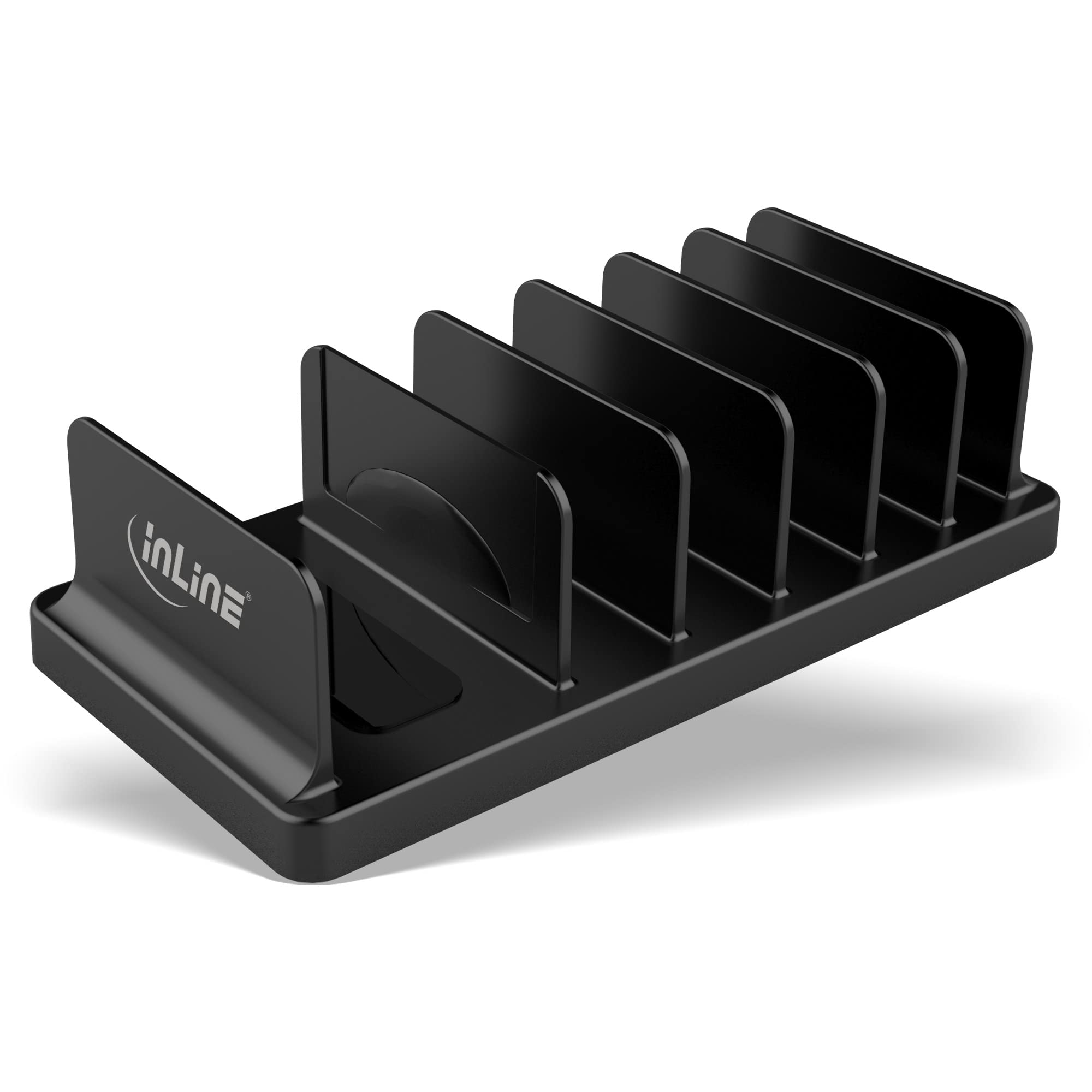 InLine 55461S Black 6-Compartment Desk & Shelf Organizer - Perfect for Office, Home, or Dorm Room Storage Solutions