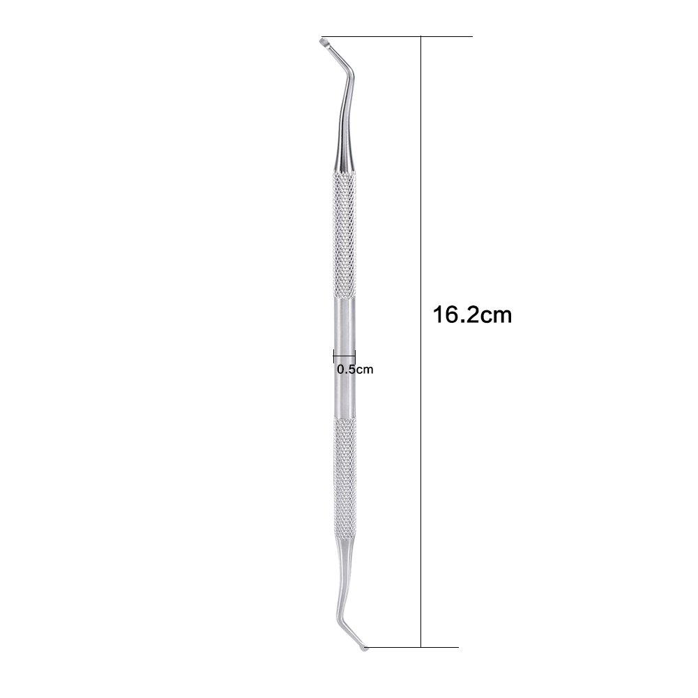 Professional Stainless Steel Cuticle Pusher & Ingrown Toenail Corrector - Pedicure Tool for Nail Care & Foot Grooming - Perfect for Home Manicures, Salon Treatments & DIY Nail Maintenance