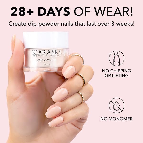 KIARA SKY Professional Dip Manicure Nail Liquid Set - Long Lasting Dip Powder Nail Kit with Base, Top & Activator (0.5 fl oz) - Salon Quality DIY Nail Art Design for Home & Professional Use - Perfect for Weddings, Parties & Everyday Manicures
