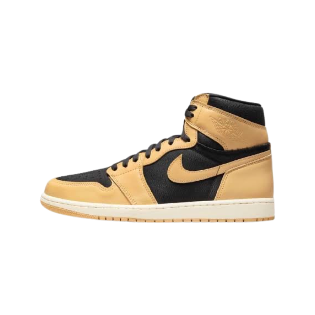Air Jordan 1 High OG Heirloom Vachetta Tan Black Sail Sneakers - Men's Basketball Shoes for Streetwear & Casual Outfits