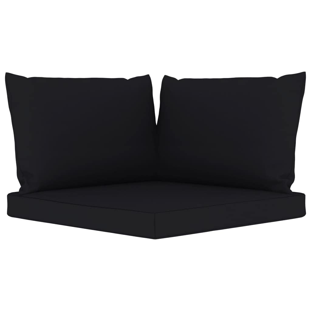 Furniking 3-Piece Black Fabric Pallet Sofa Cushions Set - Comfortable & Durable for Outdoor Patio, Garden, or Indoor Lounge Furniture
