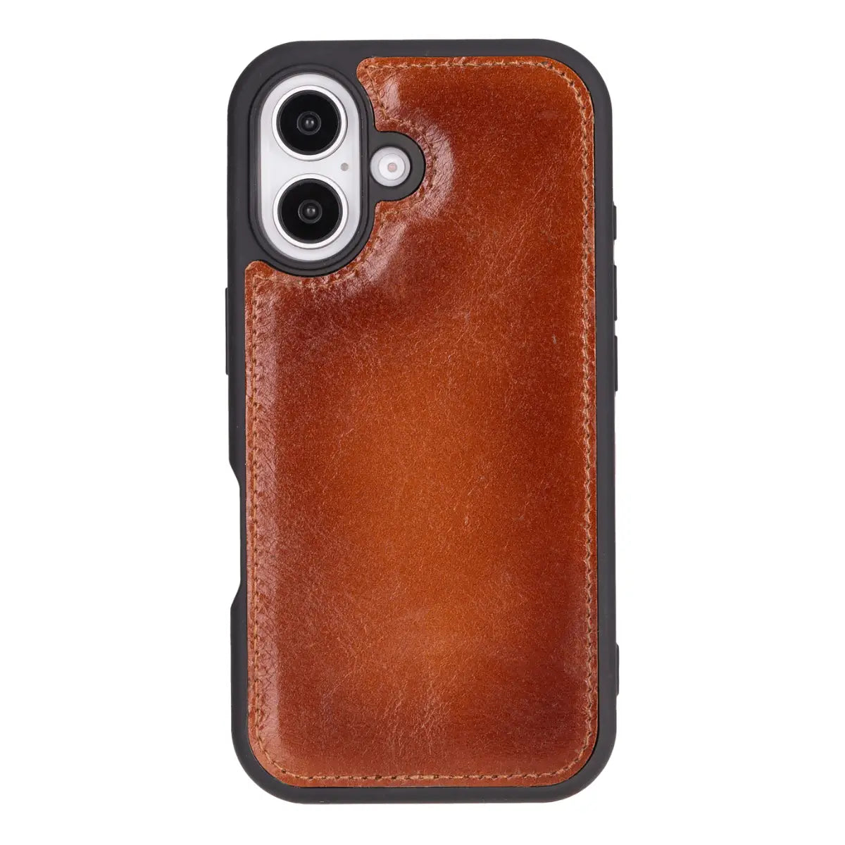 Premium Burnished Tan Leather Wallet Case for iPhone 16 (2024 Model) - Slim Protective Cover with Card Slots | Perfect for Everyday Use, Travel & Business