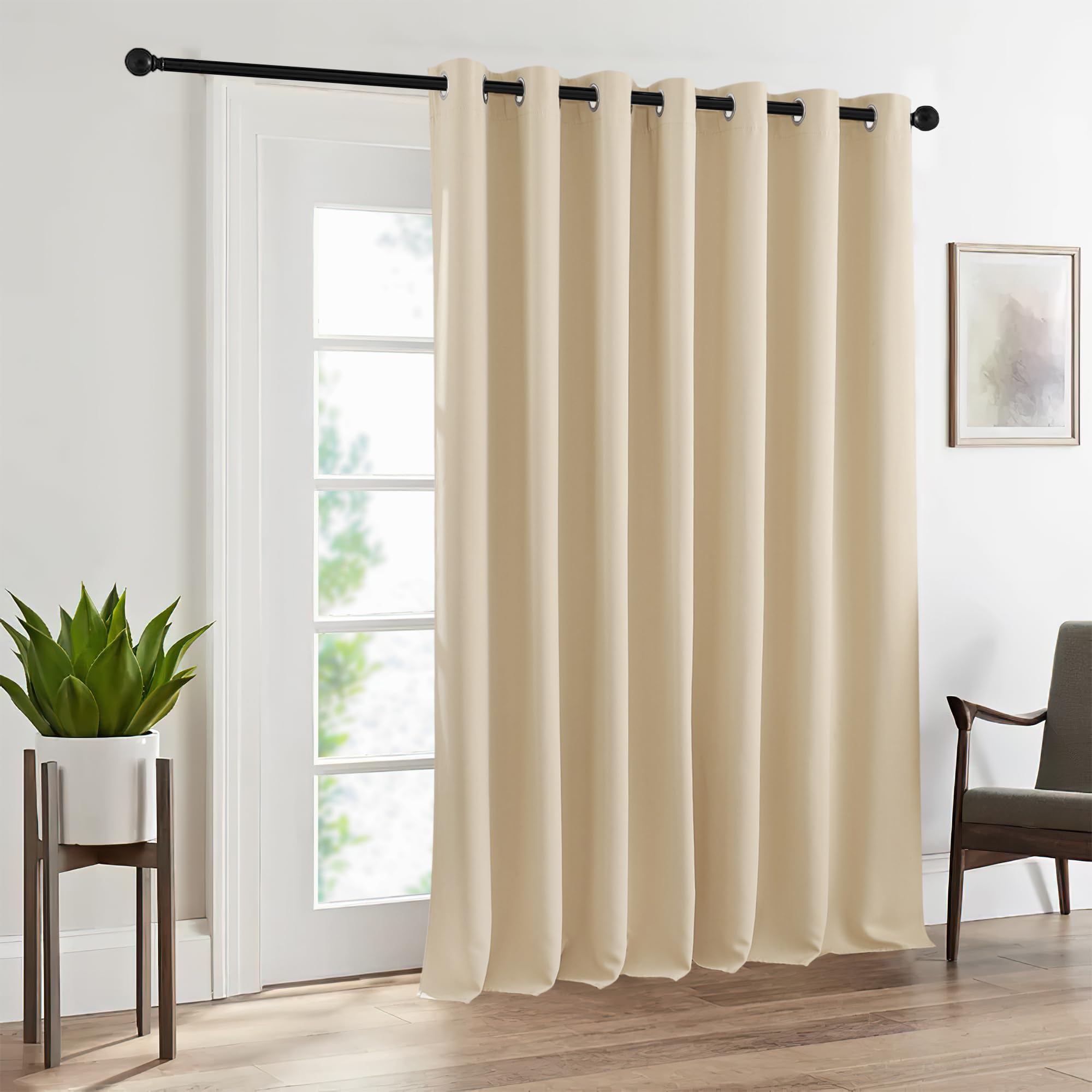RYB HOME Heavy Duty Room Darkening Grommet Curtains - 100