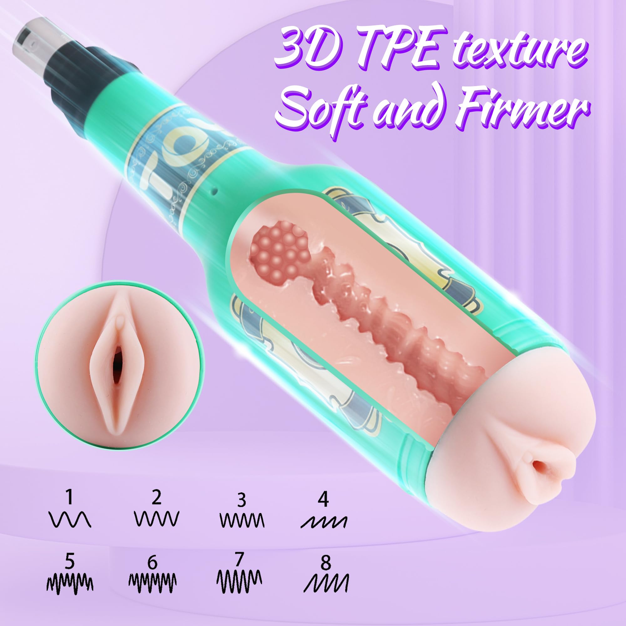 AUXFUN Automatic Love Machine for Men & Women - 3XLR Connector Adult Toy with 7 Attachments, Adjustable Vaginal & Anal Massage Pump | Perfect for Couples Play, Solo Pleasure & BDSM Exploration