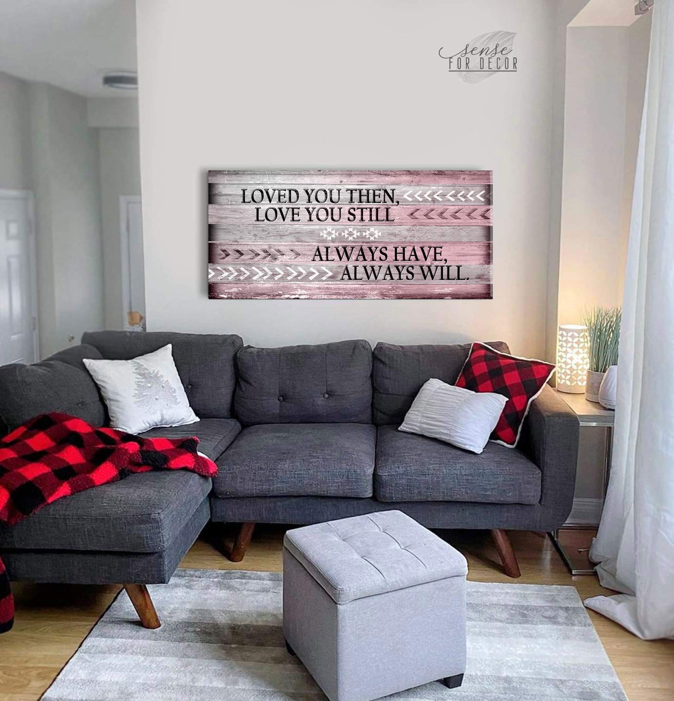 Rustic Wooden Wall Art 'Love You Still' - 42x19 Inches, Romantic Valentine's Day & Anniversary Gift for Couples, Heartwarming Home Decor for Bedroom, Living Room (Red)