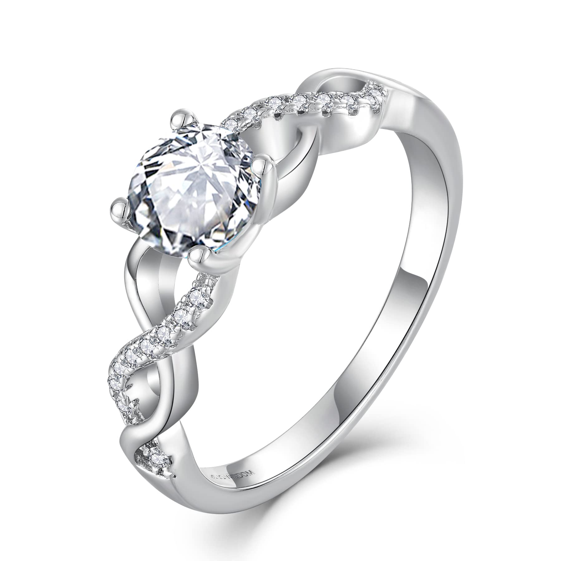 STARCHENIE Sterling Silver Infinity Rings for Women - Elegant Twist Criss-Cross Cubic Zirconia Wedding Band, Promise Ring & Fashion Jewelry | Perfect for Anniversary Gifts, Date Nights & Everyday Wear
