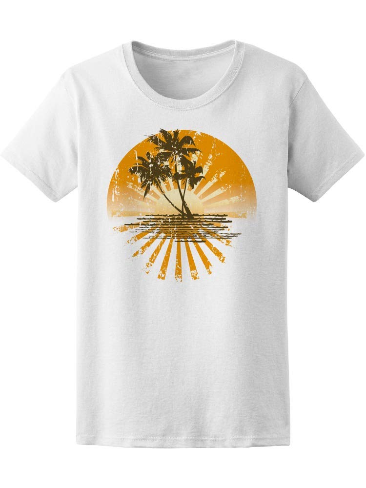 Smartprints Grunge Effect Island T-Shirt for Men - Vintage Distressed Graphic Tee - Casual Streetwear & Summer Outfit Essential