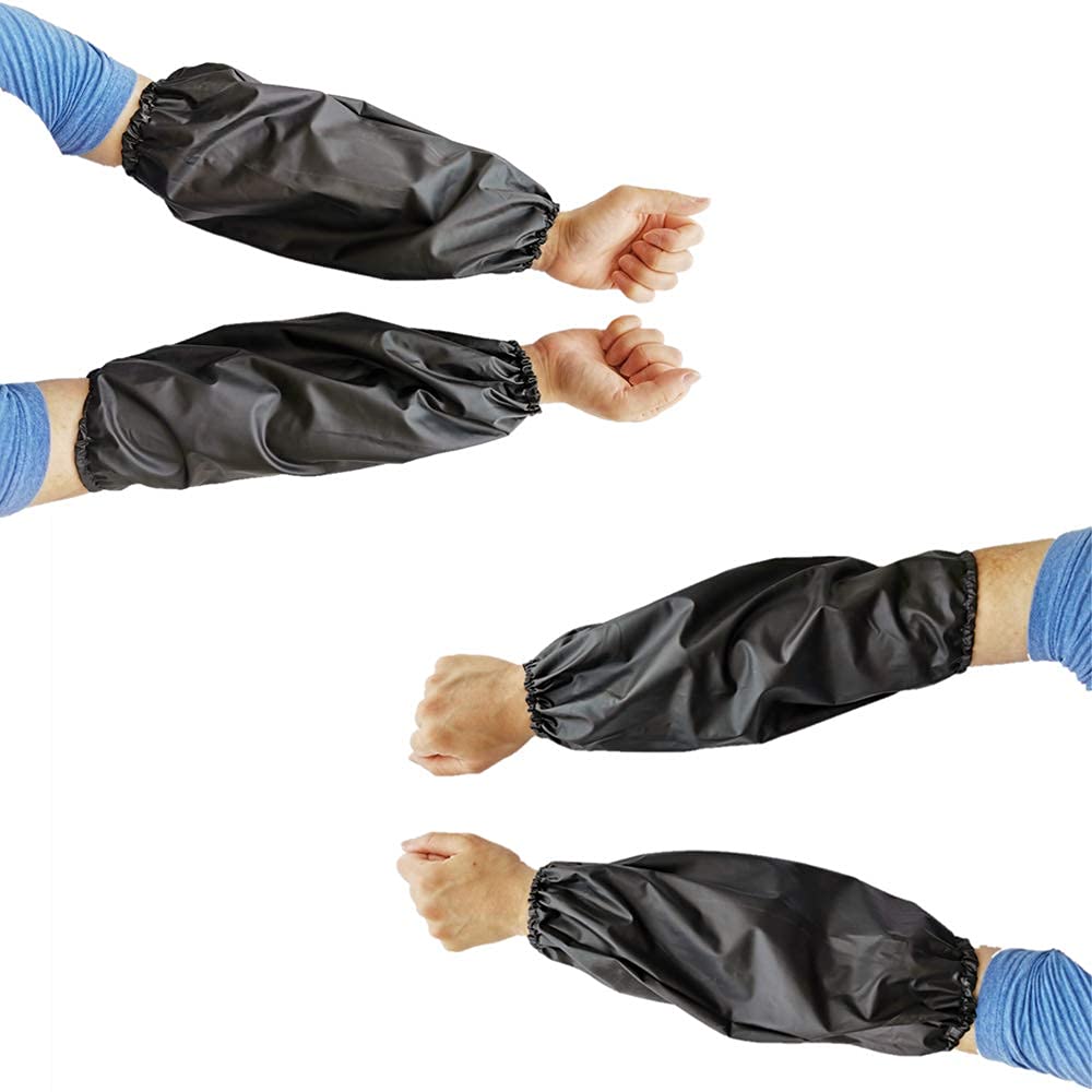 Waterproof PVC Arm Sleeves Protectors - Oilproof Forearm Covers for Cleaning, Painting, Cooking & Pet Grooming | Dish Washing, Car Detailing, Fish Handling & Butcher Work