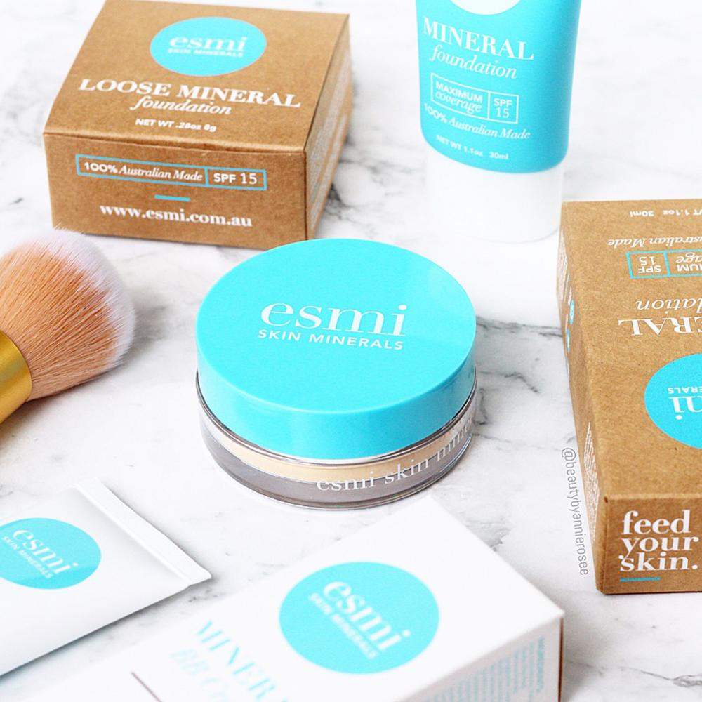 Esmi Loose Mineral Foundation - Natural, Vegan & Cruelty-Free Powder Makeup for Flawless Coverage | Perfect for Sensitive Skin & Everyday Wear