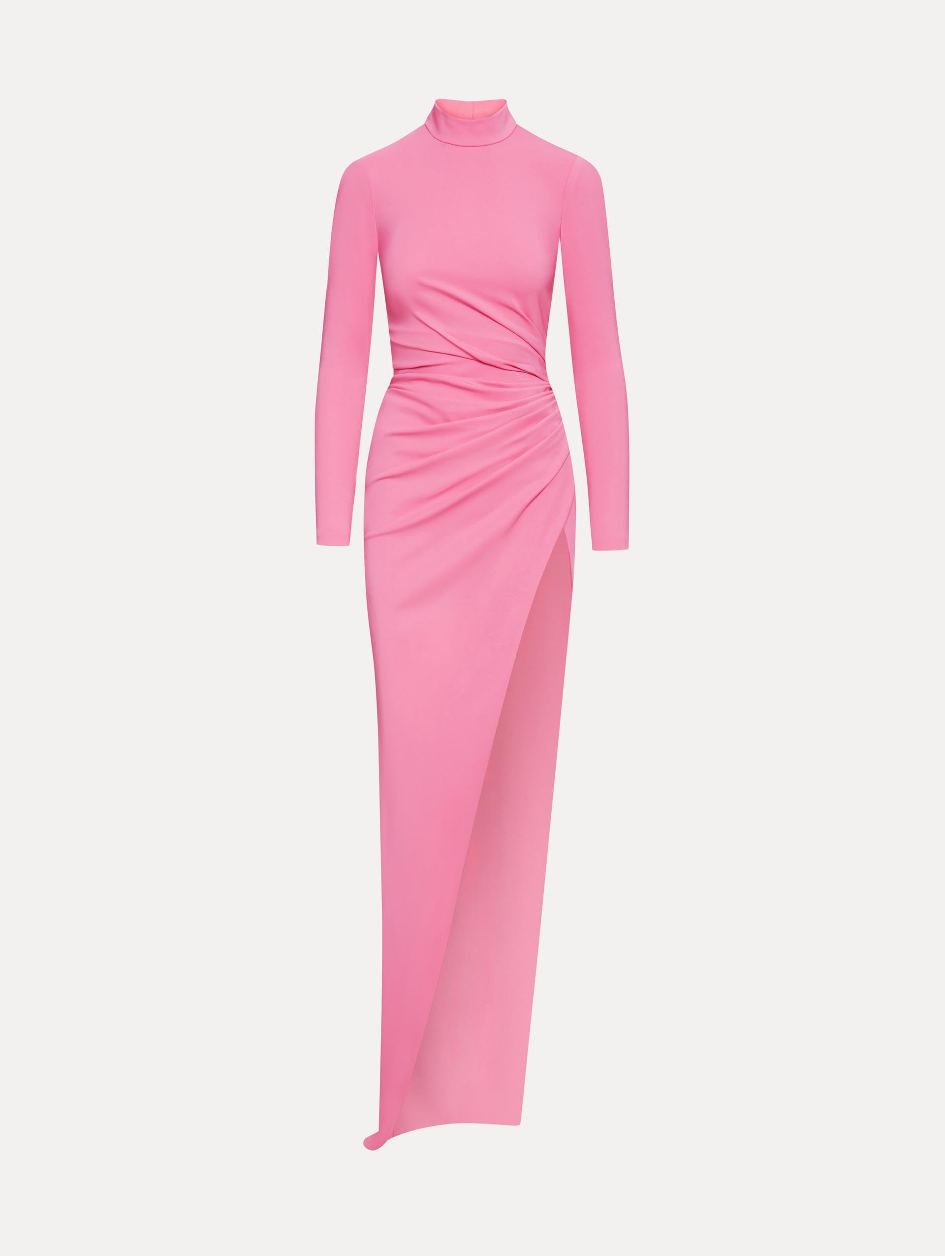 Elegant Draped Front Cady Gown - Formal Evening Dress for Weddings, Galas & Special Occasions