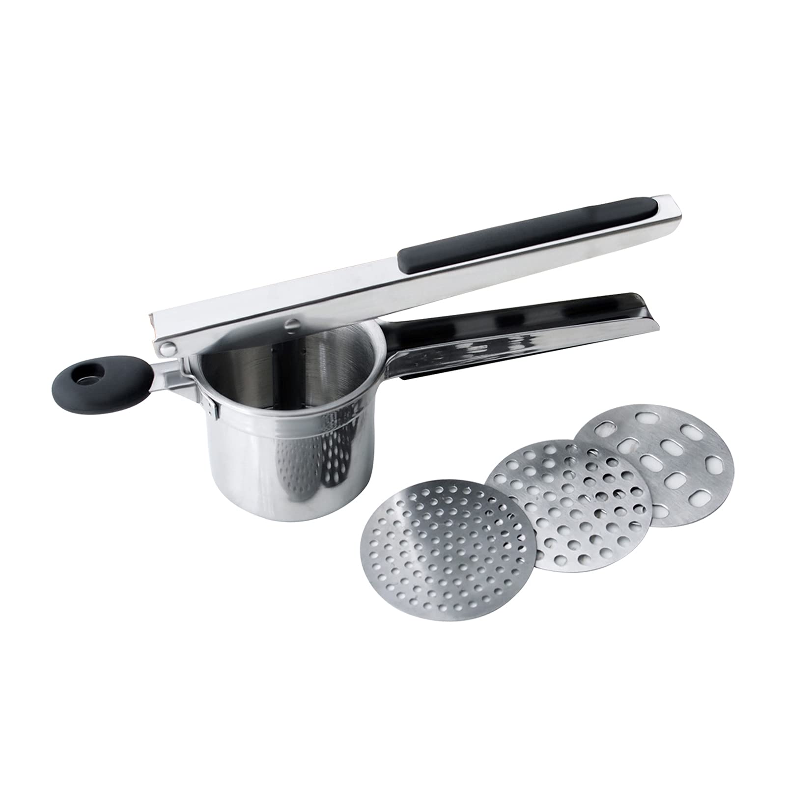 Baoblaze Stainless Steel Potato Ricer & Masher - Heavy Duty Kitchen Tool for Mashing Potatoes, Carrots, Sweet Potatoes & Fruits - Perfect for Baby Food, Purees, Gnocchi & Smooth Mashed Potatoes