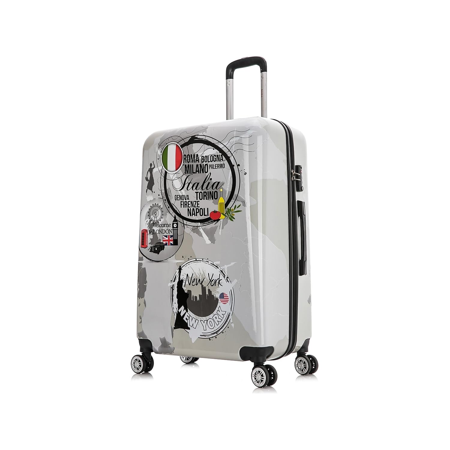 InUSA 3-Piece Hardside Luggage Set with 360° Spinner Wheels - Lightweight Durable Suitcase for Travel (20in, 24in, 28in) | Perfect for Business Trips, Family Vacations & International Travel