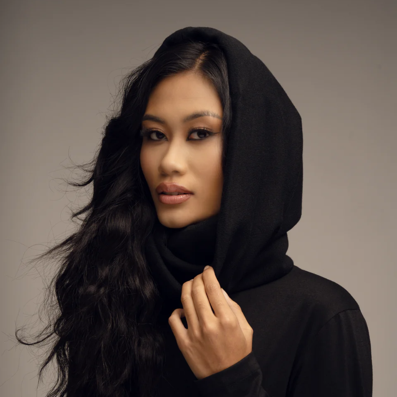 Waterproof Satin Lined Hairbrella Infinity Rain Scarf - Stylish Hair Protection for Rainy Days & Outdoor Activities