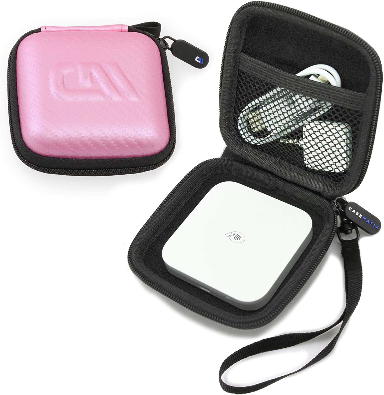 CASEMATIX Portable Credit Card Reader Case - Compatible with Square Contactless & Chip Reader with Cable - Perfect for Retail Stores, Food Trucks & Mobile Businesses
