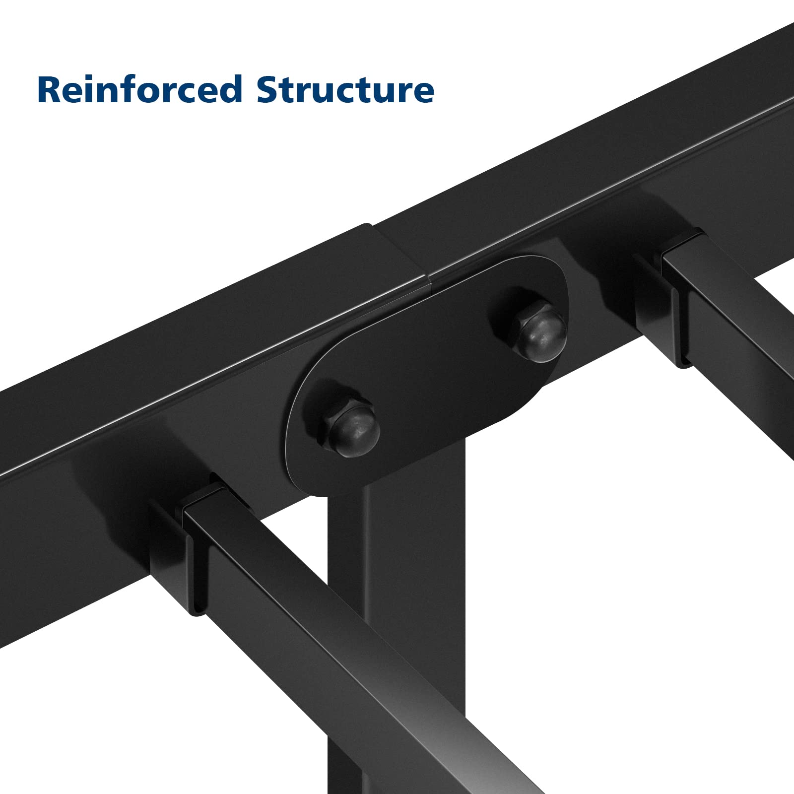 14 Inch Twin Metal Platform Bed Frame with Large Storage - Heavy Duty Steel Slats, No Box Spring Needed, Anti-Slip Support & Quick Lock Assembly (Black) - Perfect for Small Bedrooms, Dorms & Guest Rooms
