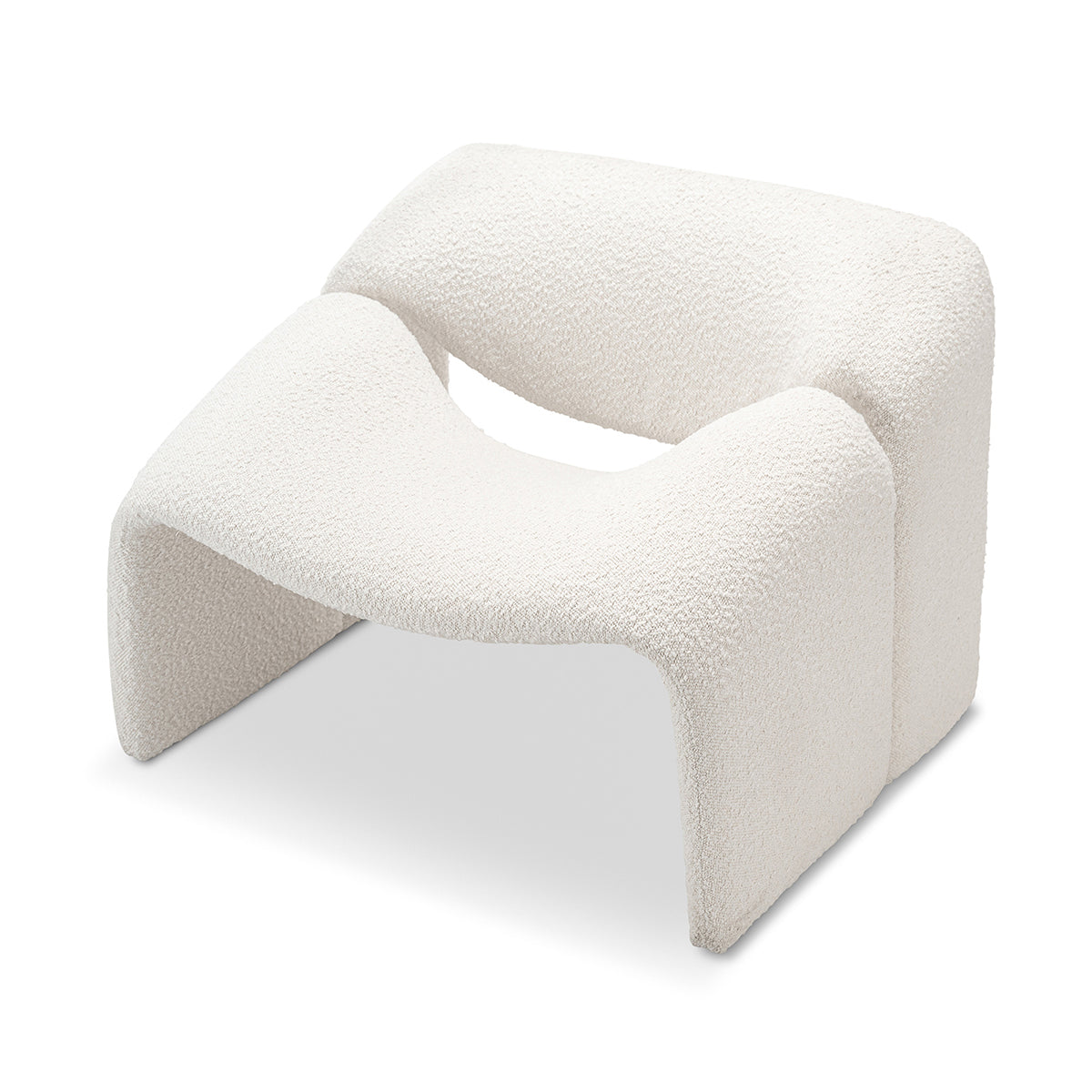 Billie Groove Boucle Armchair - Modern Upholstered Accent Chair for Living Room, Bedroom & Office - Cozy & Stylish Seating Solution