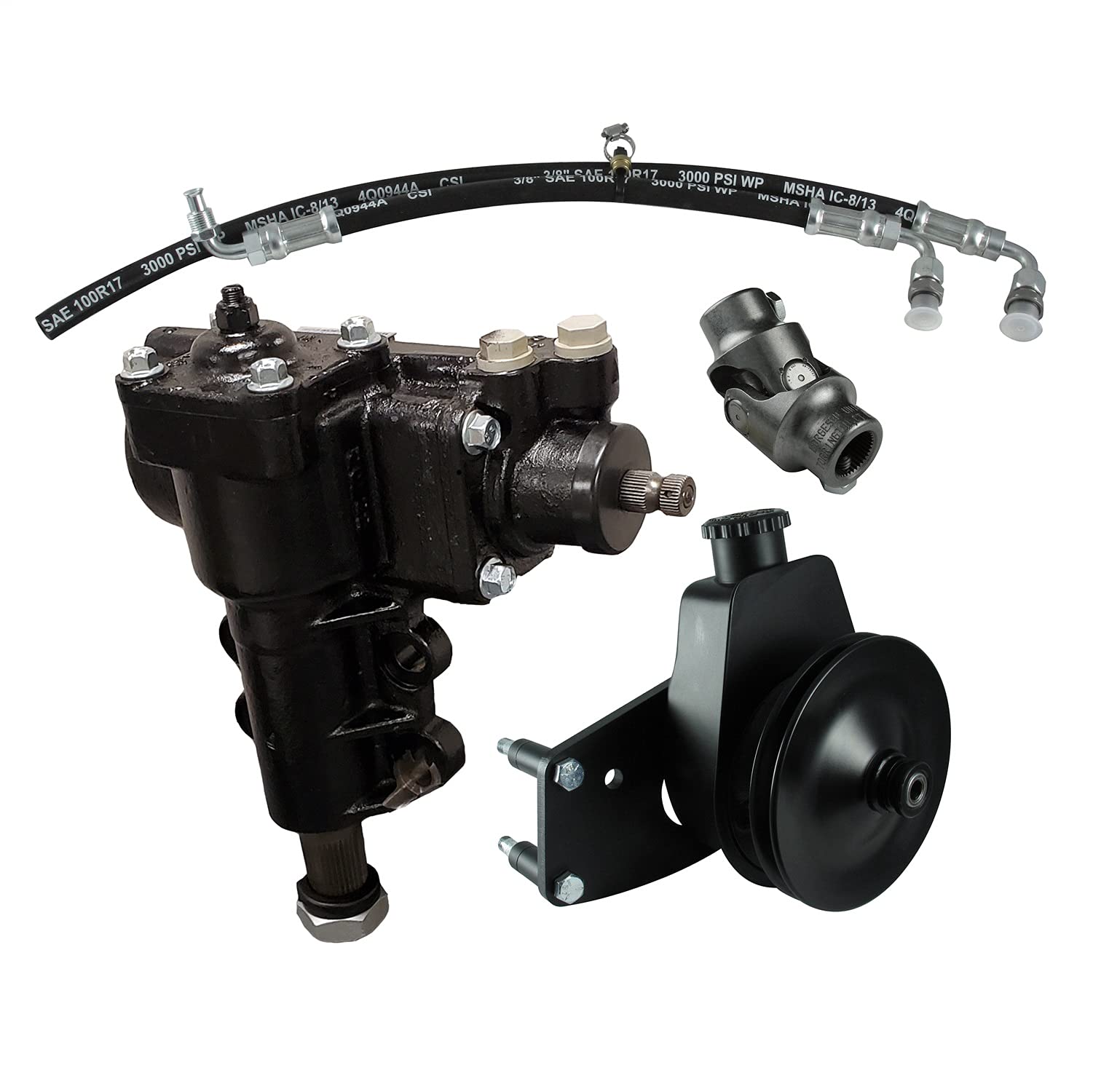 Borgeson 999059 Universal Power Steering Conversion Kit for Classic Cars - Easy Install & Improved Handling for Smooth Driving