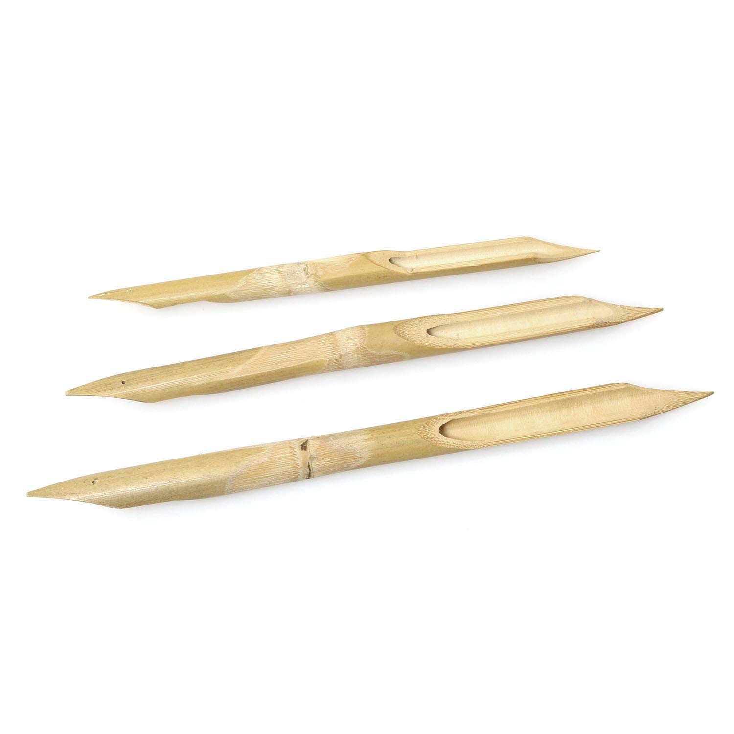 RLECS 3-Piece Bamboo Clay Sculpting Tools Set - Polymer Ceramic Shaping & Carving Kit for DIY Pottery, Ceramics, and Clay Art - Perfect for Beginners and Professional Artists (Home Studio & Classroom Use)