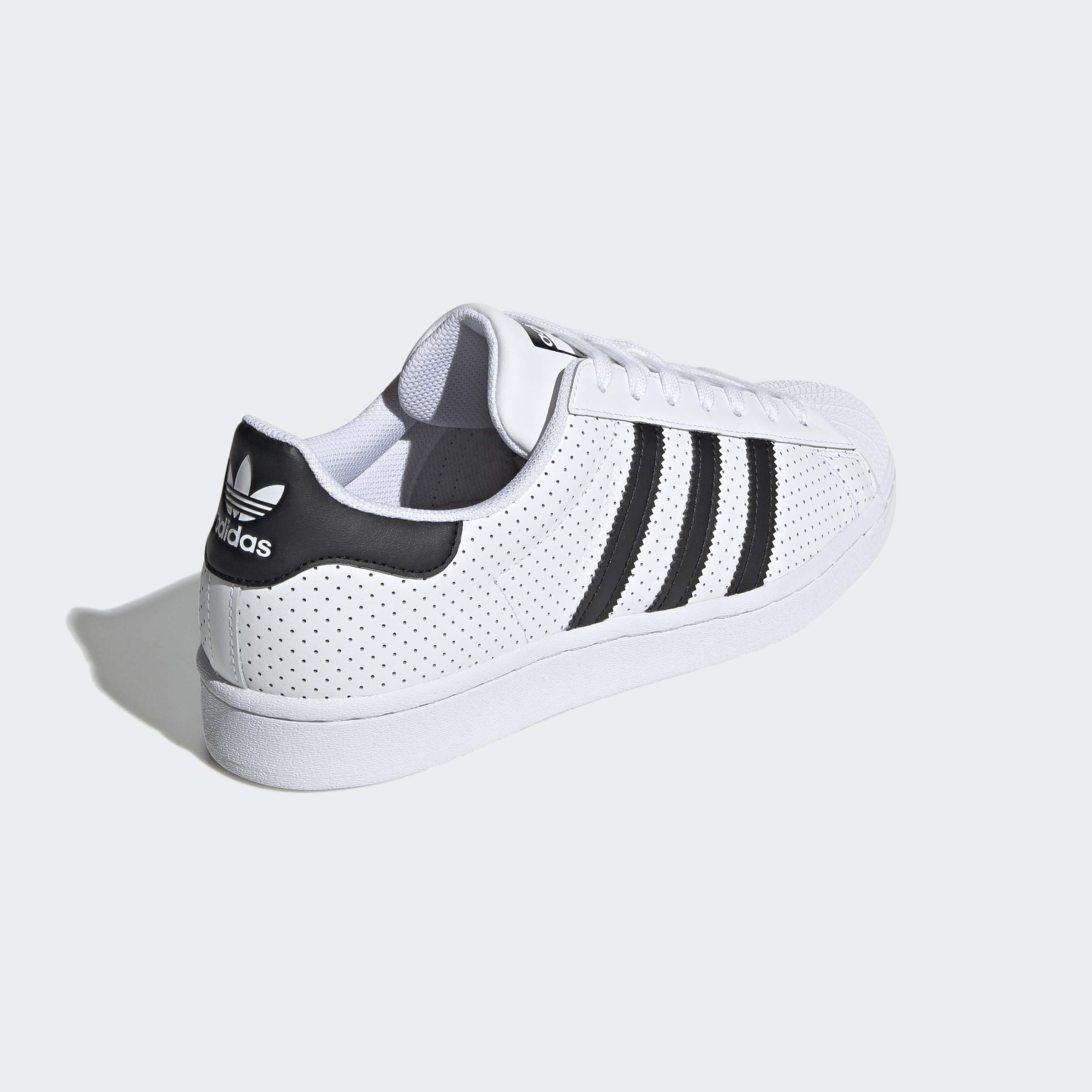 Adidas Originals Men's Superstar Sneakers - White/Black/White Colorway - Size 7 US - Classic Casual Shoes for Streetwear & Everyday Wear