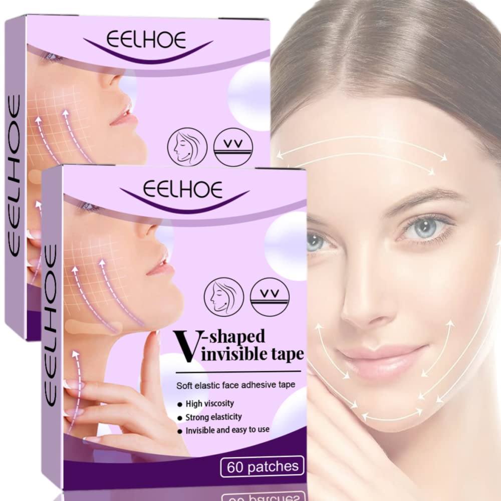 QYLPZ 120 Pcs Face Lift Tape - Instant V-Shaped Chin & Jawline Lift Stickers, Invisible & Waterproof Wrinkle Patches for Face Slimming & Tightening | Perfect for Special Occasions, Photos & Daily Beauty Routine