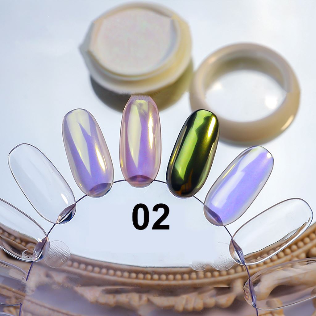 Pearl Aurora Chrome Pigment - Moonlight Series for Nail Art, Resin Crafts & DIY Projects - High-Quality Metallic Powder for Stunning Effects