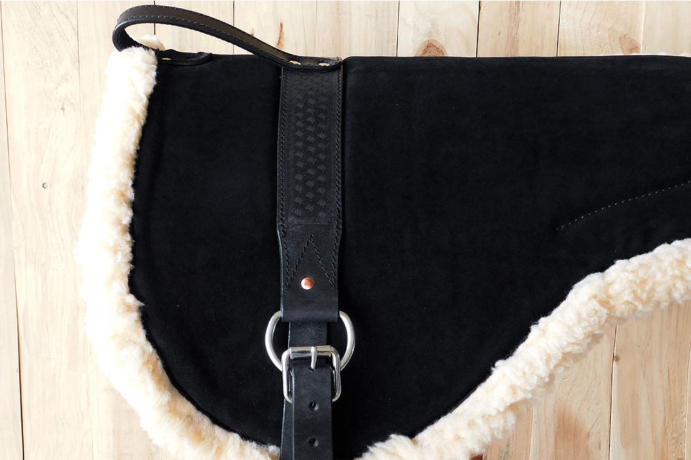 HILASON Natural Horsemanship Leather Bareback Western Treeless Saddle Pad | Western & Bareback Riding Pad for Horses | Durable & Comfortable for Trail Riding, Training & Leisure Riding