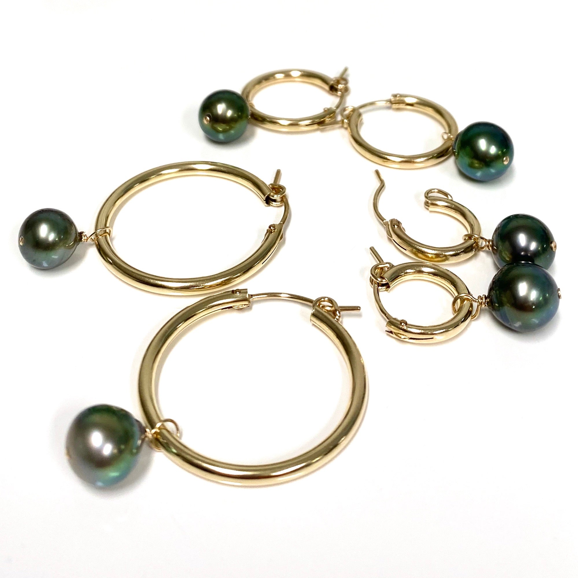NOELA Tahitian Pearl Earrings (E587) - Elegant & Timeless Jewelry for Women, Perfect for Weddings, Parties & Special Occasions