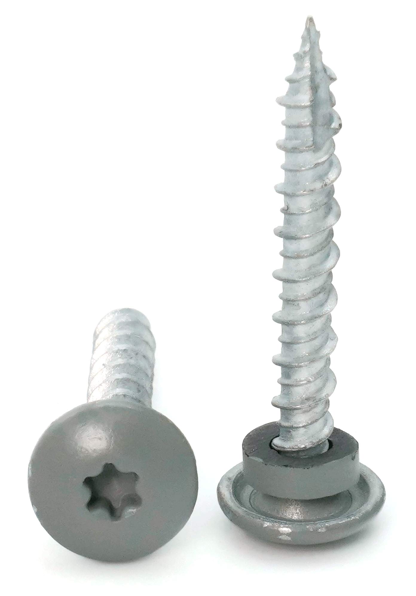 Low Profile Mechanical Galvanized Roofing Screws Slate Finish - #10 x 1