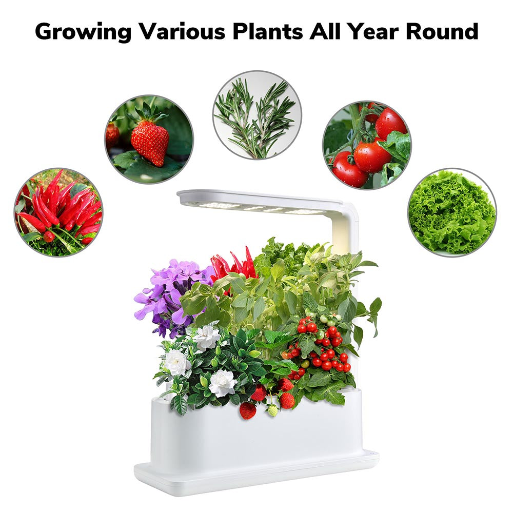 TheLAShop Countertop Hydroponic Growing System with LED Grow Light - Indoor Herb Garden Starter Kit with 3 Seed Pods - Perfect for Kitchen, Office, or Small Space Gardening