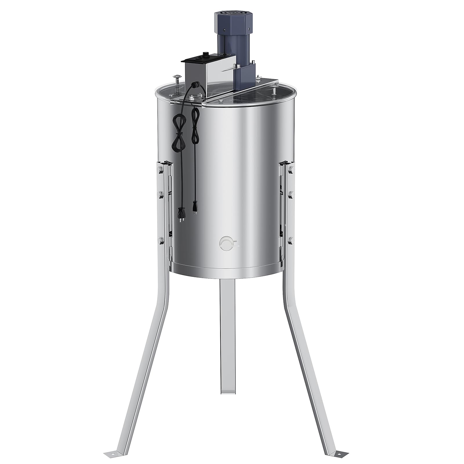 GARVEE 4 Frame Electric Honey Extractor - Stainless Steel Beekeeping Equipment with 140W Adjustable Motor, Transparent Lid & Height Adjustment | Perfect for Home Beekeepers & Commercial Honey Harvesting | Fast & Efficient Honey Extraction for Small to Medium Apiaries