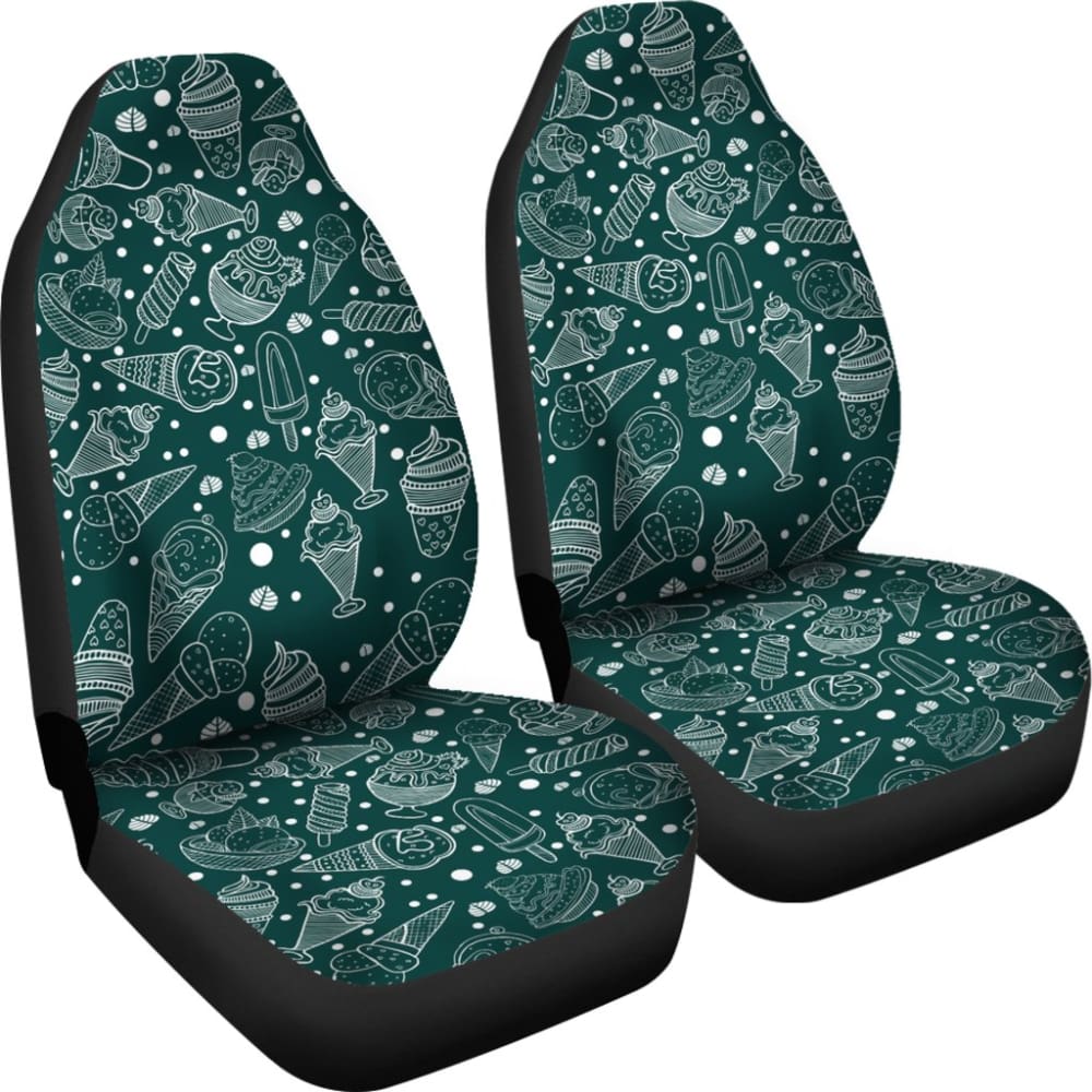 Premium Ice Cream Print Car Seat Covers - Soft & Durable Universal Fit for Cars, SUVs & Trucks - Fun & Stylish Interior Upgrade for Summer Road Trips & Beach Adventures