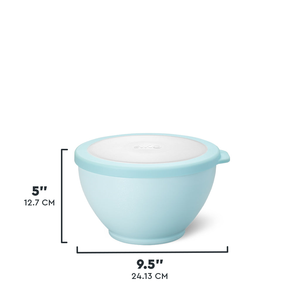 Shimmer Aquamarine Lunch Bowl Set - 60oz BPA-Free, Microwave & Dishwasher Safe - Perfect for Office, School, Picnics & Meal Prep