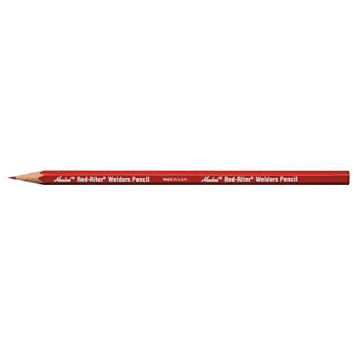 High-Temperature Red Welding Pencils - Pack of 12 | Durable Marking Tools for Metal Fabrication, Construction & DIY Welding Projects