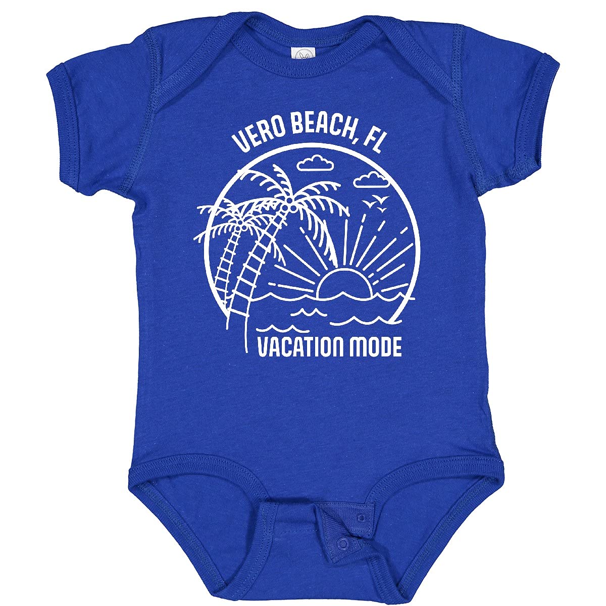 Inktastic Summer Vacation Mode Vero Beach Florida Baby Bodysuit - Cute Outfit for Beach Trips, Family Vacations & Florida Getaways