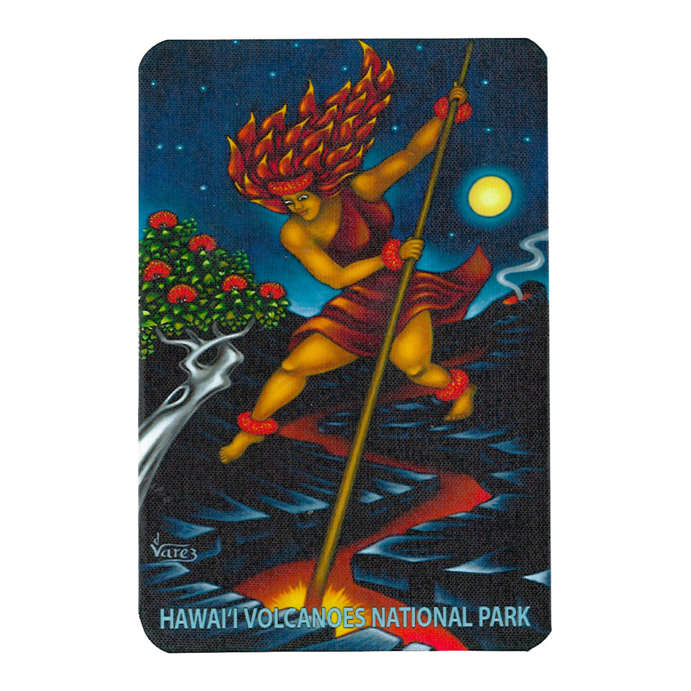 Pele with Paʻoa Vinyl Stickers - Waterproof, Durable Decals for Laptops, Cars, and Water Bottles - Perfect for Hawaiian Culture Fans and Surf Enthusiasts
