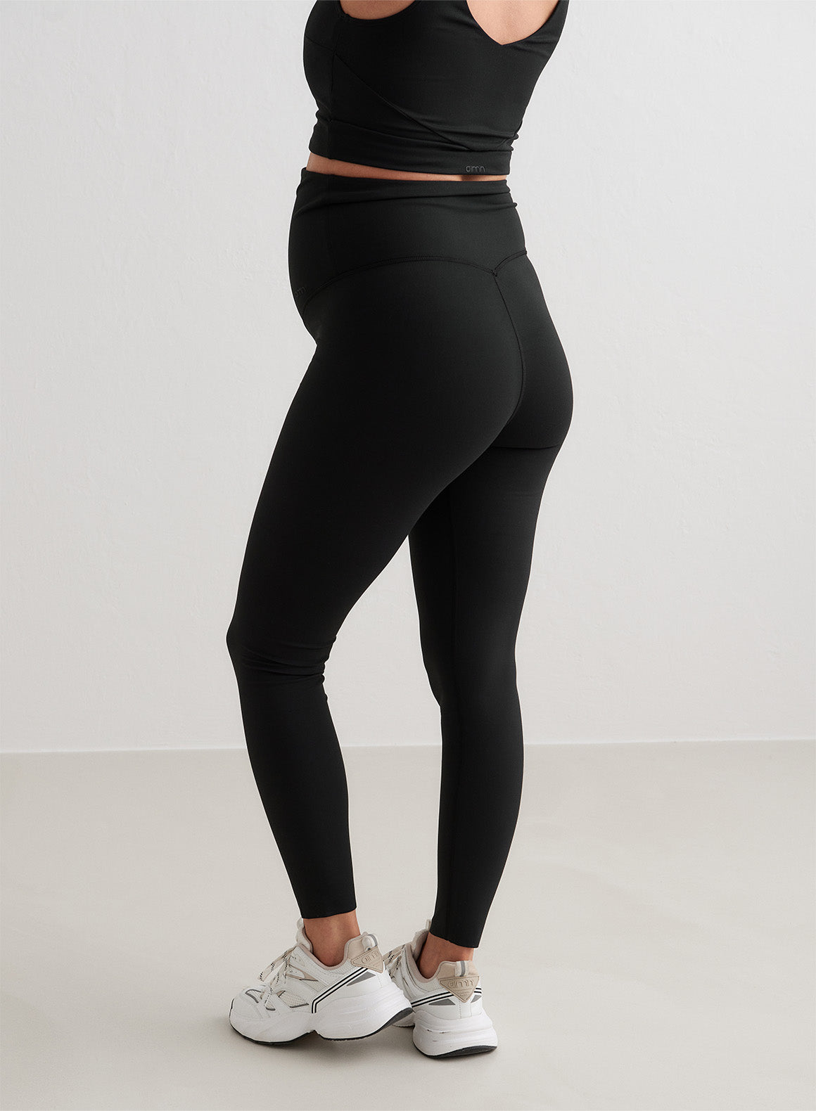 Black Sense Maternity Tights - Comfortable Pregnancy Leggings for Women, High Waisted Stretchy Yoga Pants - Perfect for Prenatal Workouts, Daily Wear & Postpartum Recovery