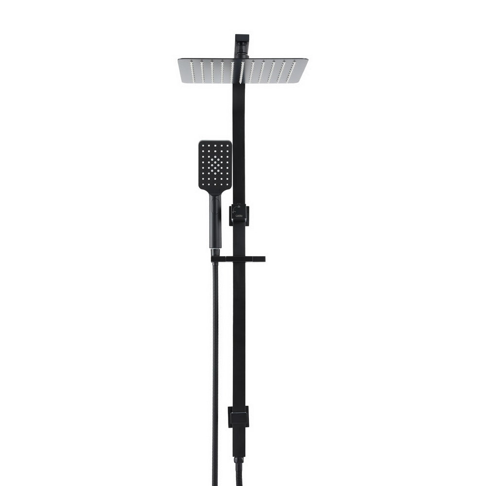 10'' Square Rain Shower Head with Handheld Sprayer - High Pressure Black Bathroom Shower Set for Spa-Like Relaxation at Home