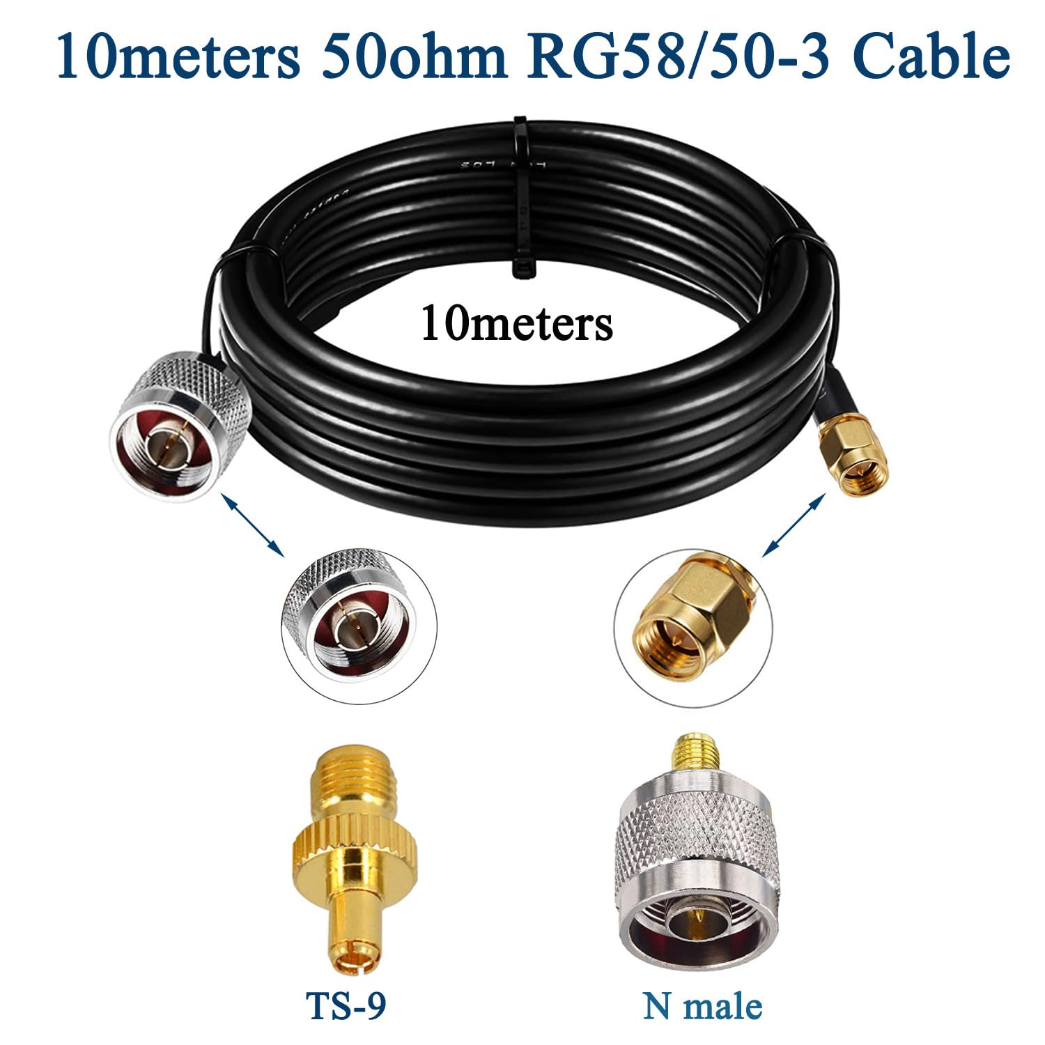 Omni Directional Outdoor 4G 5G LTE GSM Cellular Antenna - 10dBi High Gain, 698-6000MHz Wide Band for Routers & Cell Phone Signal Boosters - Extends Range for Rural Homes, RVs, Boats & Remote Offices