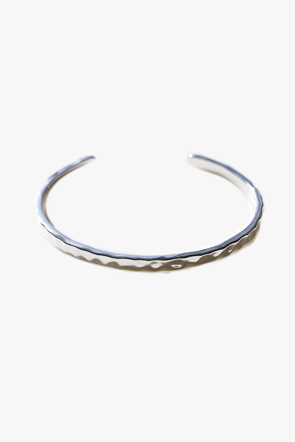 Gaia Sterling Silver Plated Soft Hammered Cuff Bangle Bracelet for Women - Elegant Boho Jewelry for Everyday Wear & Special Occasions