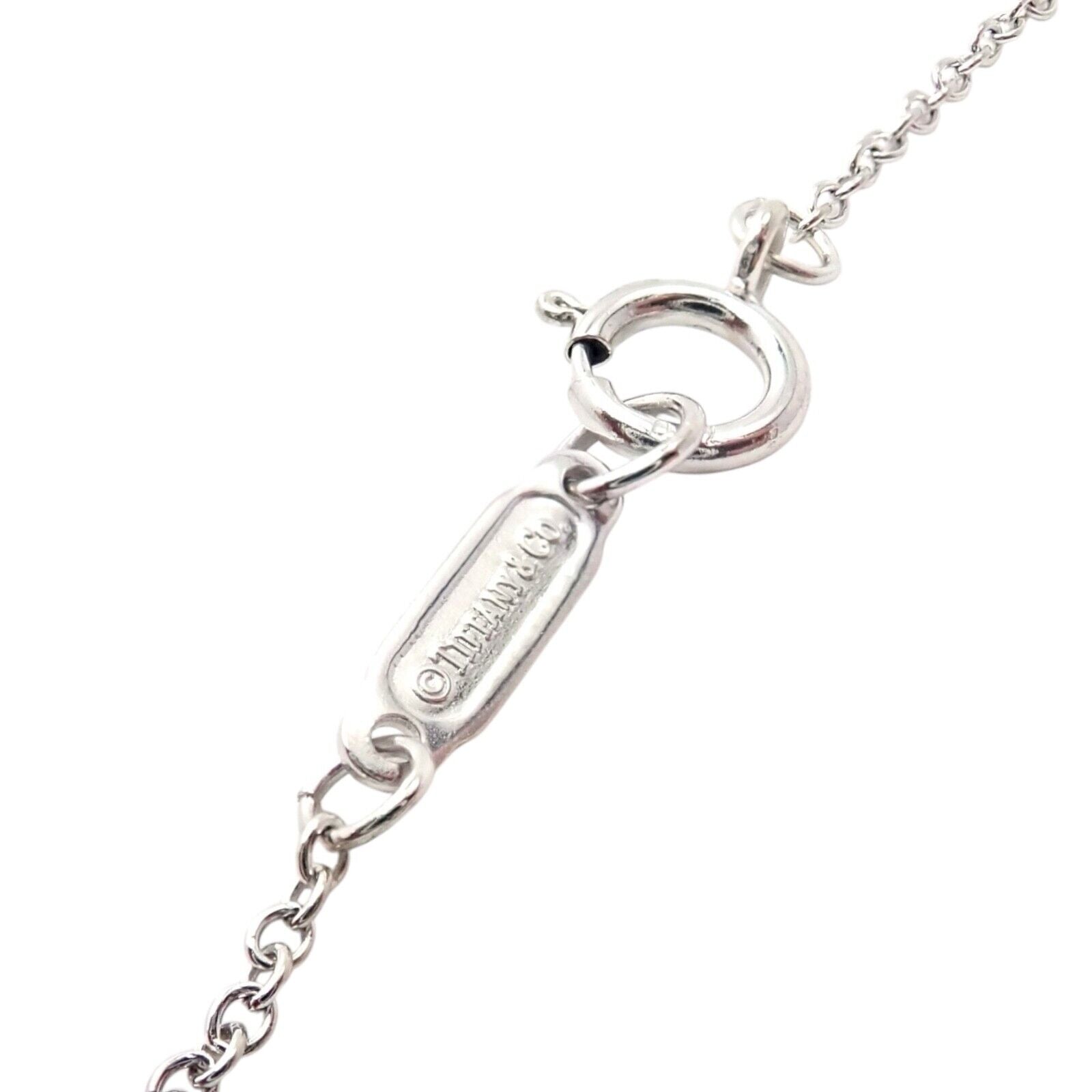 Authentic Tiffany & Co 18K White Gold Diamond Square Necklace - Belgium Crafted Luxury Jewelry for Women | Perfect for Anniversaries, Weddings & Special Occasions