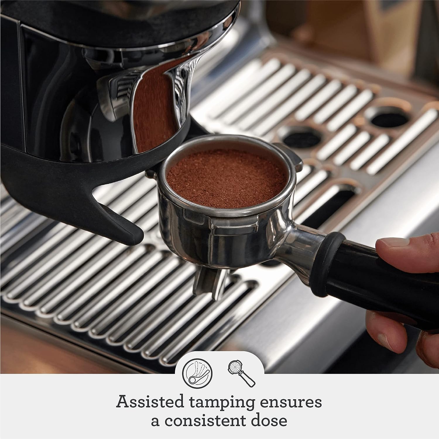 Breville Barista Express Impress Espresso Machine with Built-in Grinder - Brushed Stainless Steel - Perfect for Home Baristas & Coffee Lovers - Enjoy Café-Quality Espresso at Home