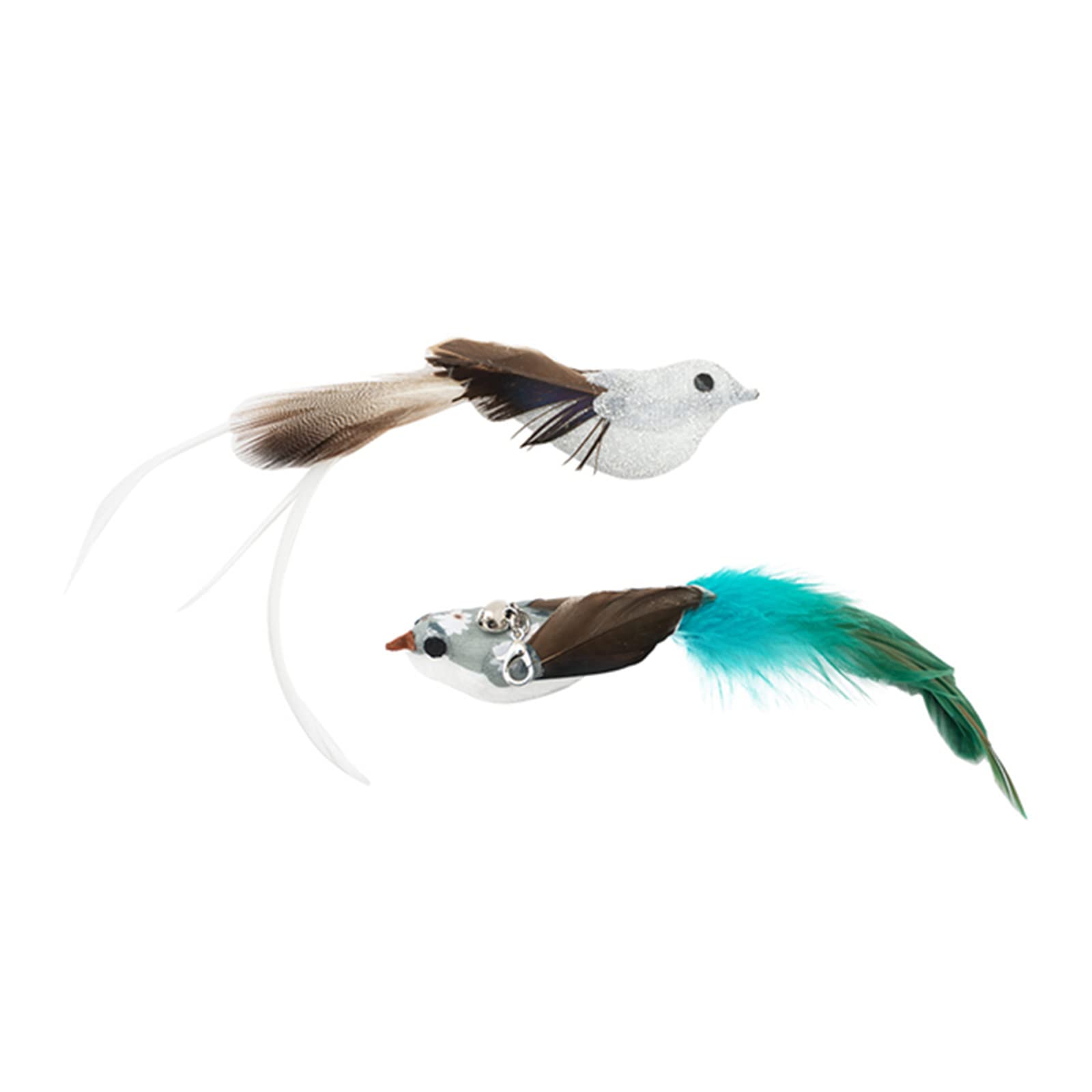 Interactive Cat Toy with Feather & Bell - Simulation Bird on Stick for Kittens - Fun Game Supplies for Playtime & Exercise
