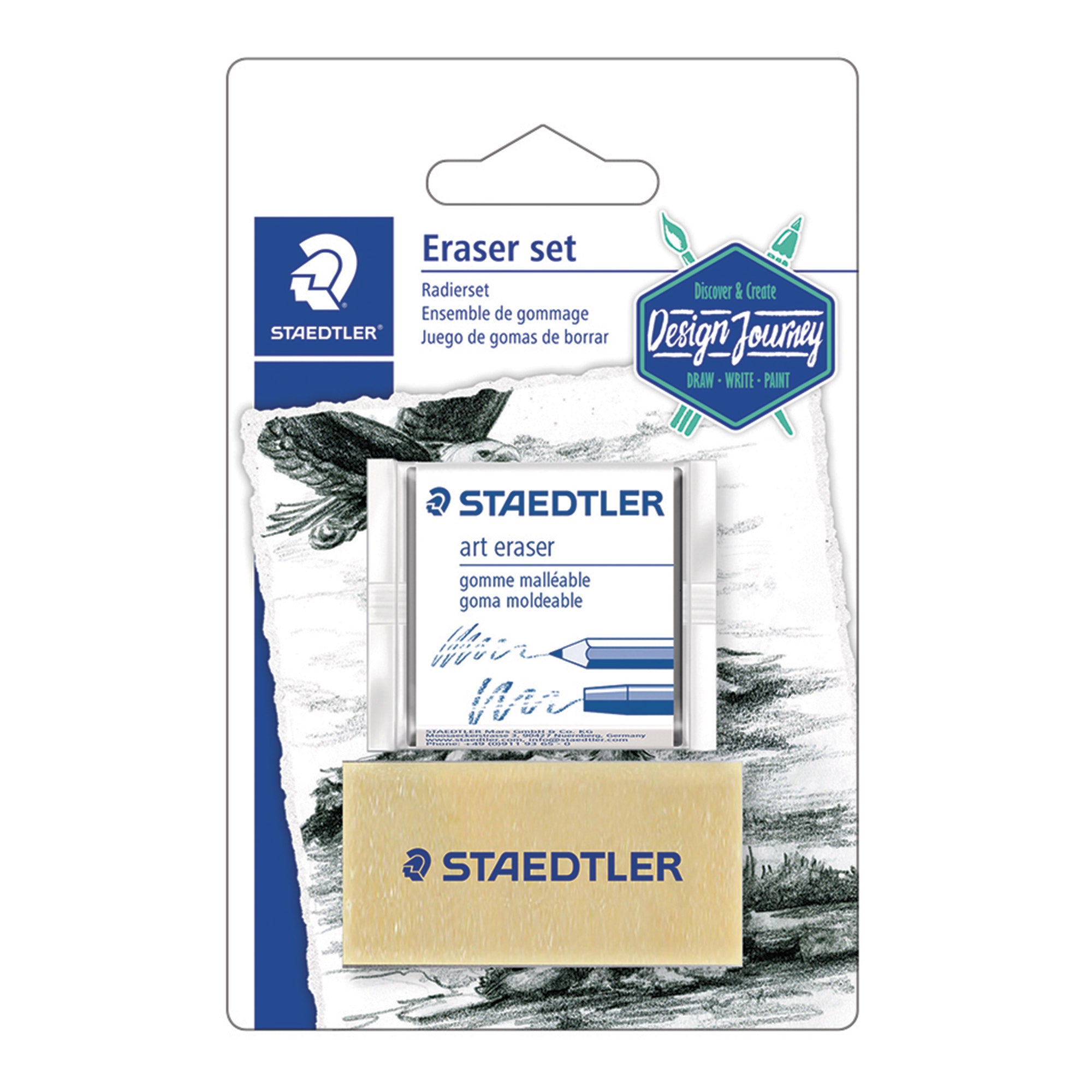 Premium Art Erasers Set of 2 - High-Quality Kneaded Rubber Erasers for Sketching, Drawing & Detail Work - Perfect for Artists, Students & Professionals