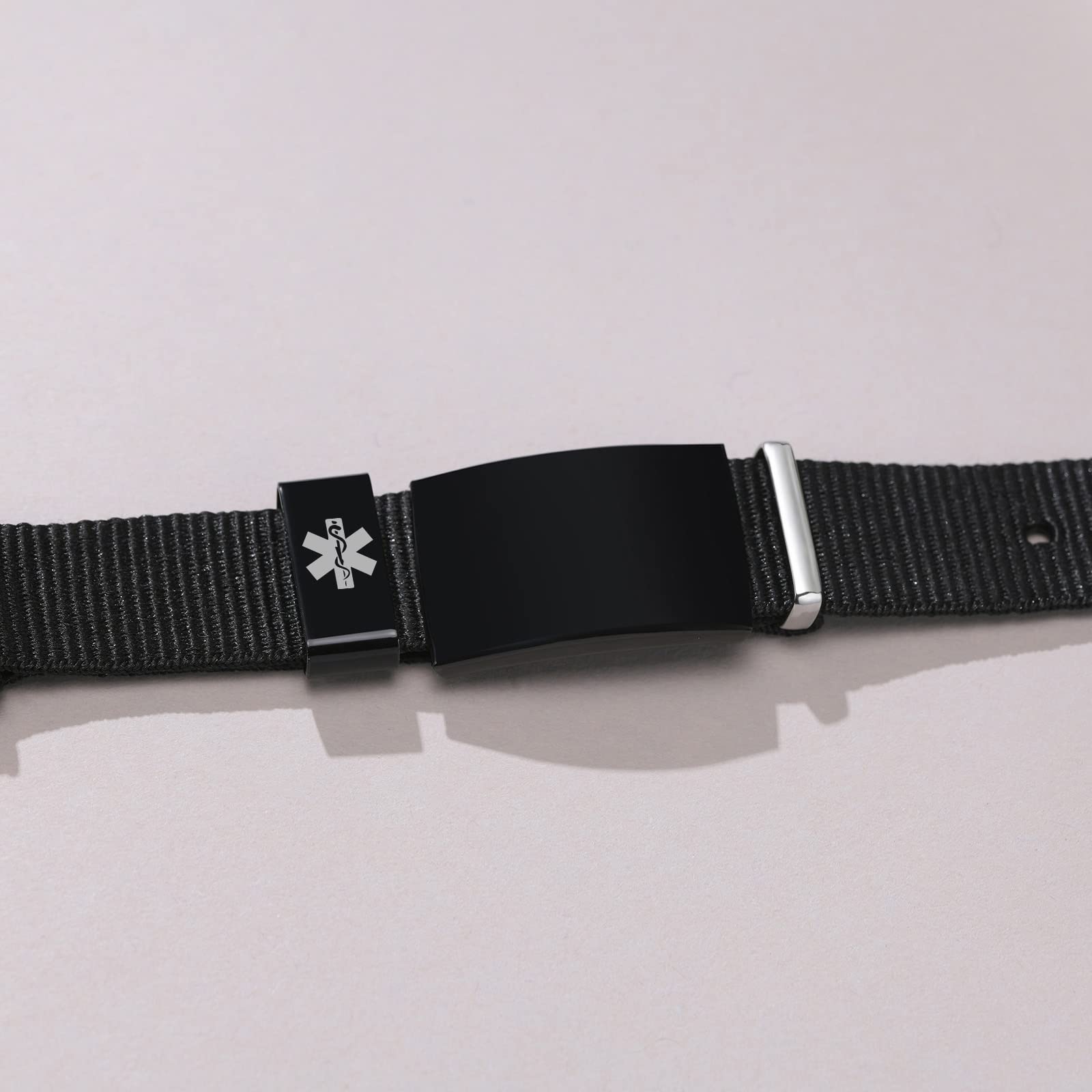 VNOX Medical Alert Bracelets for Men & Women - Custom Engraved Sport Medical ID Bracelet for Allergies, Diabetes & Emergency - Perfect for Running, Hiking & Outdoor Activities
