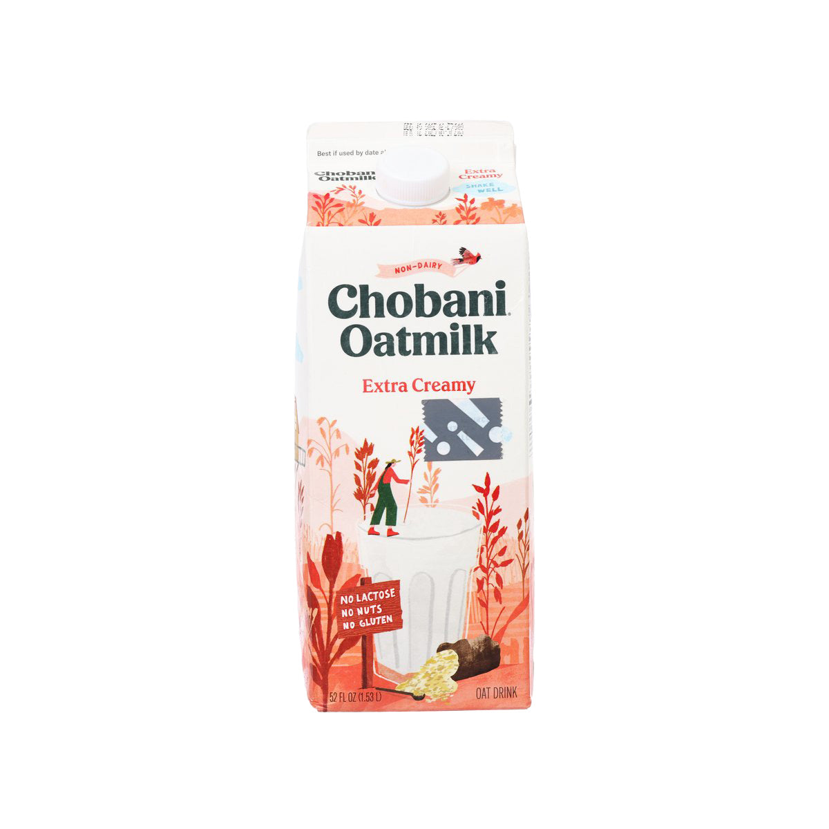 Chobani Extra Creamy Oat Milk - 1.53L (52 fl oz) Plant-Based Dairy Alternative for Coffee, Cereal & Smoothies