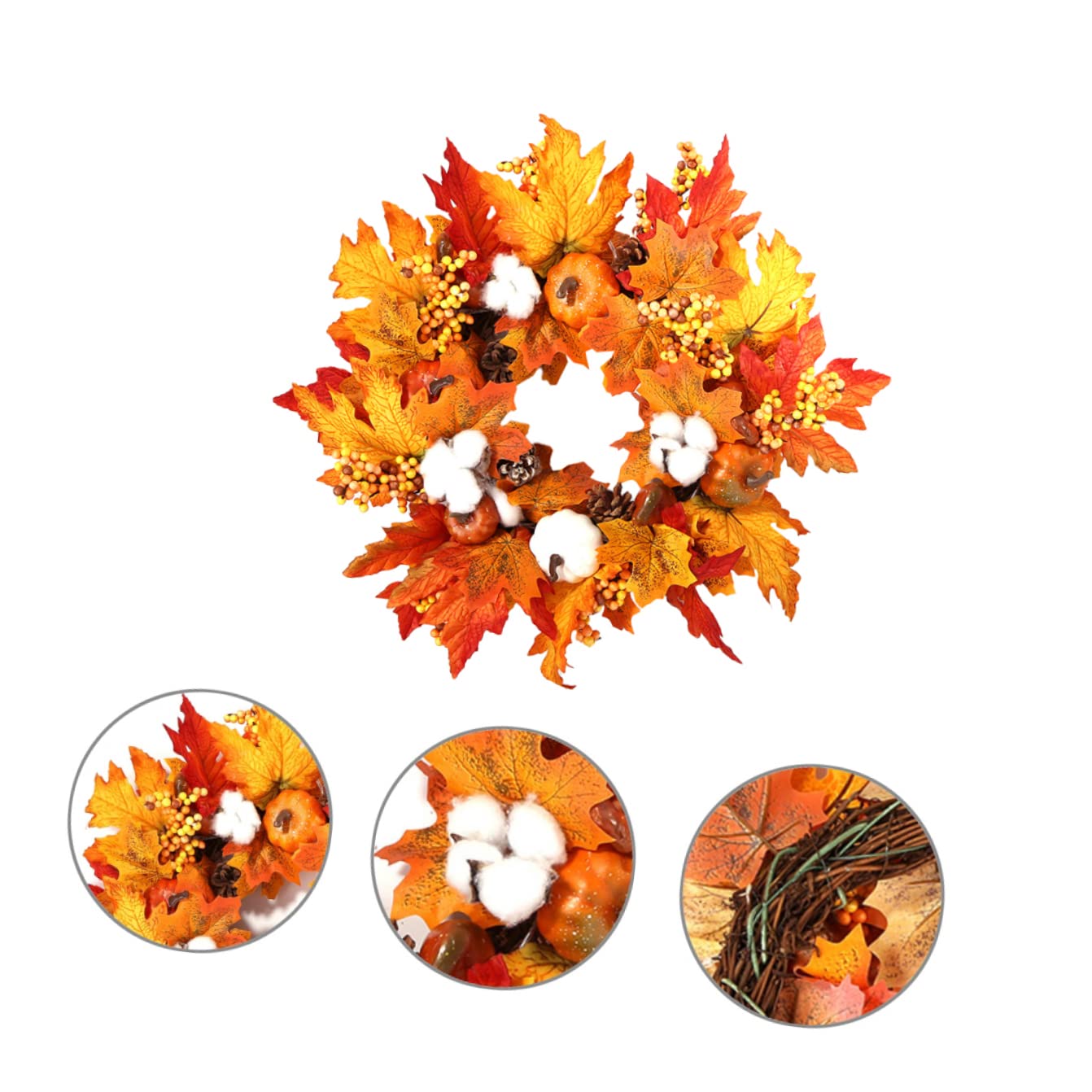 COHEALI Elegant Floral Wreath for Windows - Halloween & Christmas Decorations | Seasonal Home Decor for Doors, Weddings, Thanksgiving & Festive Celebrations